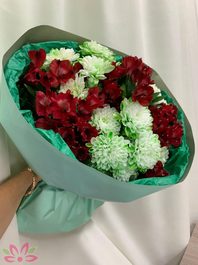 Альстромерия,хризантема кустовая