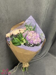 Гортензия,альстромерия,роза кустовая,гипсофила